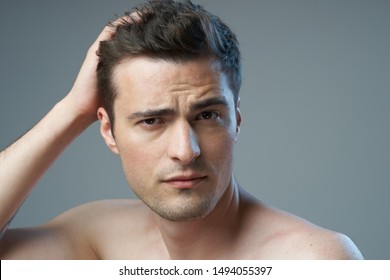 Handsome Man Naked Shoulders Hairstyle Health Stock Photo Shutterstock