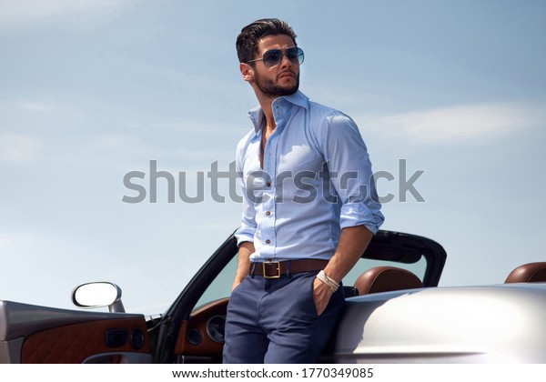 Handsome Man Near Car Luxury Life Stock Photo (Edit Now) 1770349085