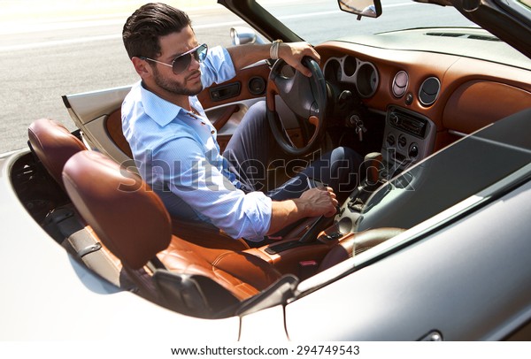 Handsome Man Near Car Luxury Life Stock Photo (Edit Now) 294749543