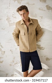 Handsome man posing in jacket