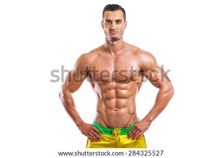 Handsome man posing.Studio shot.