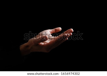 Similar – Image, Stock Photo A hand in light and shadow