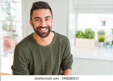 Handsome Man Smiling Cheerful With A Big Smile On Face Showing Teeth, Positive And Happy Expression