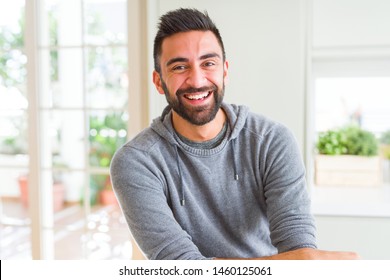 Handsome Man Smiling Cheerful With A Big Smile On Face Showing Teeth, Positive And Happy Expression