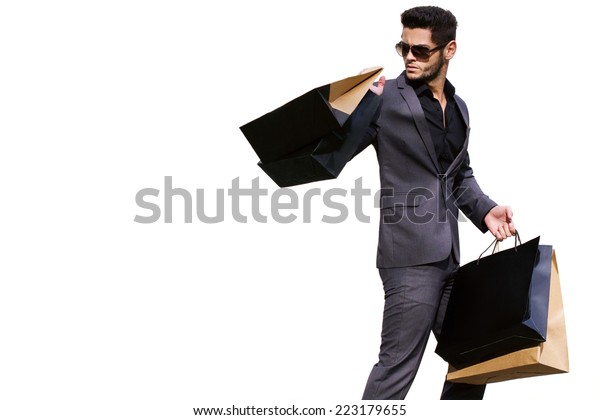 shopping bag man