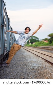 Handsome Man At Train Tracks, Mature Man Psychology
