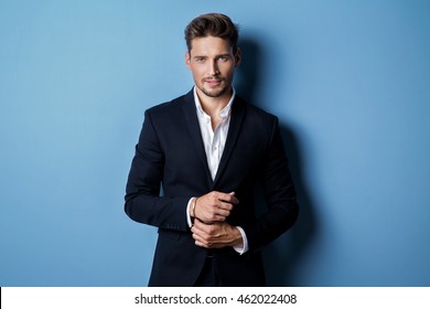 Handsome man wear black suit  - Shutterstock ID 462022408