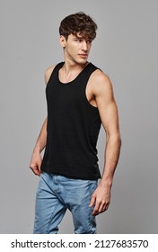 Handsome Man Wear Black Tank Top