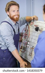 handsome manager at electrical wire and cable factory