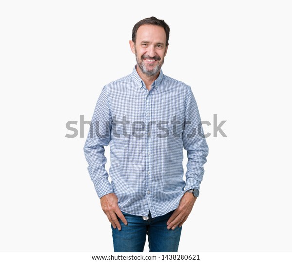 Handsome Middle Age Elegant Senior Man Stock Photo 1438280621 ...