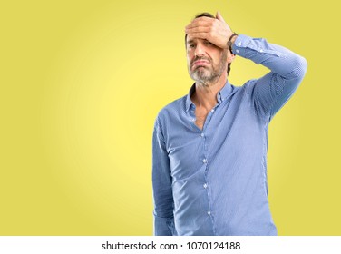 Handsome middle age man terrified and nervous expressing anxiety and panic gesture, overwhelmed - Shutterstock ID 1070124188