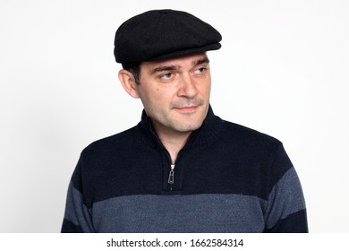 Handsome middle aged man posing in studio. Style, elegance, business, fashion concept.