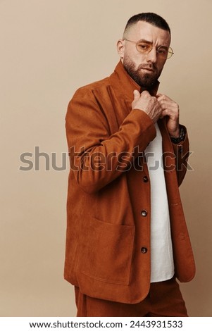 Handsome model guy men background fashionable portrait caucasian adult style person men young attractive
