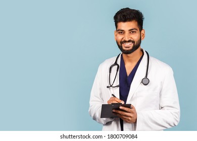 Handsome Modern Indian Asian Doctor Stethoscope Stock Photo 1800709084 ...