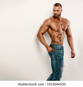 Handsome Shirtless Men in Jeans - Powered by Shutterstock