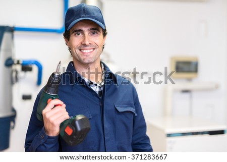 Handsome worker portrait