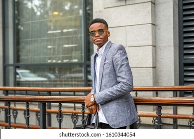 handsome young african man in a suit - Shutterstock ID 1610344054