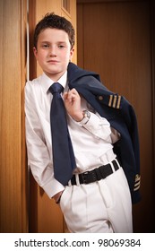 Handsome Young Boy In Holy Communion Dress