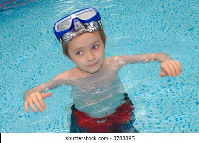 Handsome Young Boy Swimming Pool Goggles Stock Photo (Edit Now) 3800314