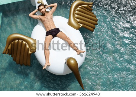 Similar – Image, Stock Photo hotel pool Relaxation Calm