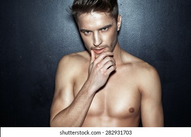 Handsome young male model