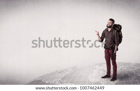 Fullbody man standing wearing white clothes - isolated