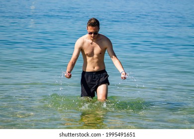 Handsome Young Man Bathing Ocean On Stock Photo 1995491651 | Shutterstock