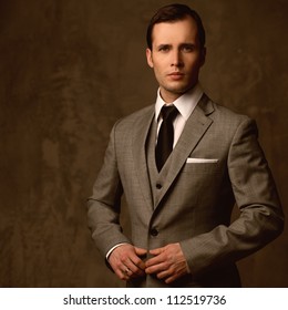 Handsome Young Man In Classic Suit