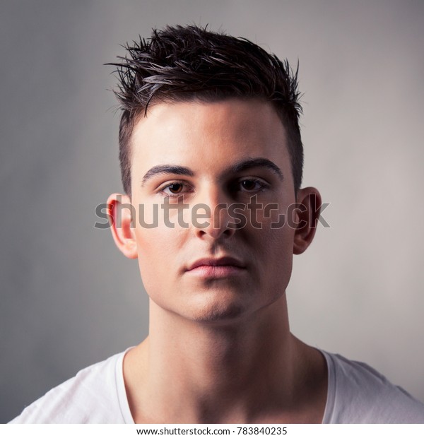Handsome Young Man Fresh Haircut Looking Stock Image Download Now