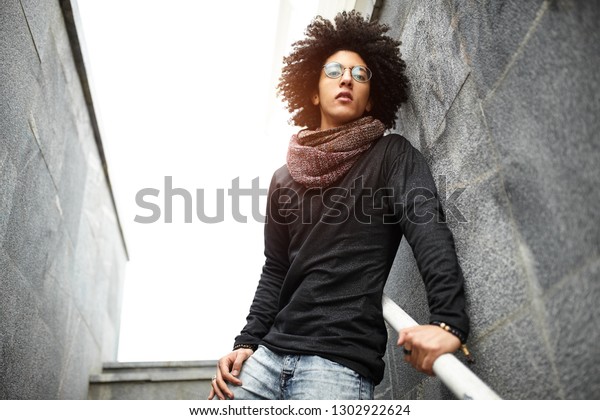 Handsome Young Man Mixed Race Haircut Stock Photo Edit Now