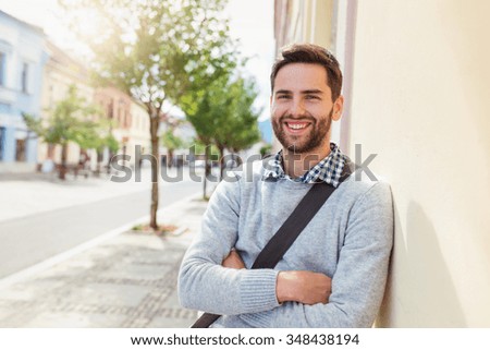 Similar – Image, Stock Photo crowd in town Lifestyle