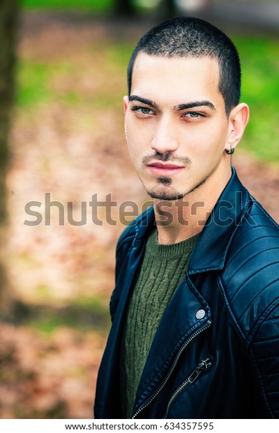 Handsome Young Man Outdoors Short Hair Royalty Free Stock Image