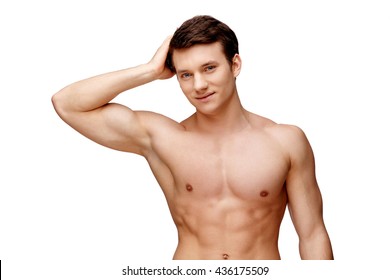 Handsome Young Man Sniffing His Armpit