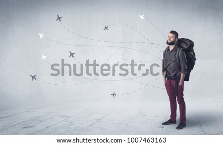 Similar – Image, Stock Photo A little man stands…