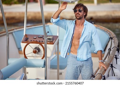 2,792 Handsome man sailing yacht Images, Stock Photos & Vectors ...