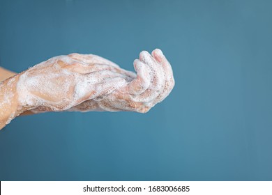 Handwashing with soap and water. Good hygiene and health. - Powered by Shutterstock