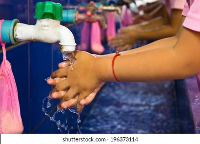 Handwashing, Teachers that schools are teaching children to wash their hands - Powered by Shutterstock