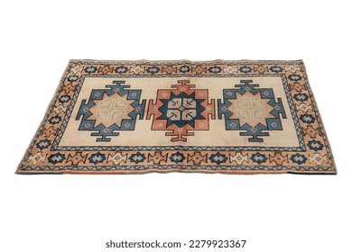 hand-woven, decorative wool Turkish carpet - Shutterstock ID 2279923367