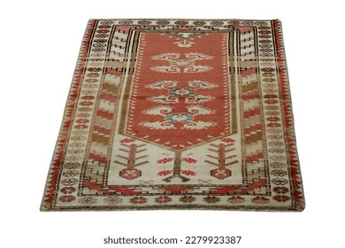 hand-woven, decorative wool Turkish carpet - Shutterstock ID 2279923387
