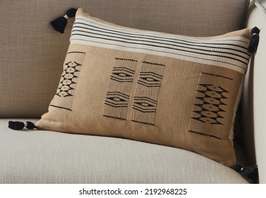 Handwoven Kilim Cushion Cover Wool Pillow.