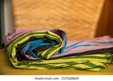 Handwoven Mulberry Silk Striped Fabrics 