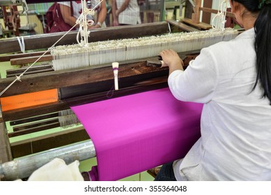 Hand-woven silk