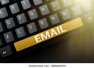 Handwriting text Email. Conceptual photo Sending a commercial message to a group of showing using mail Transcribing Online Voice Recordings, Typing And Recording Important Notes