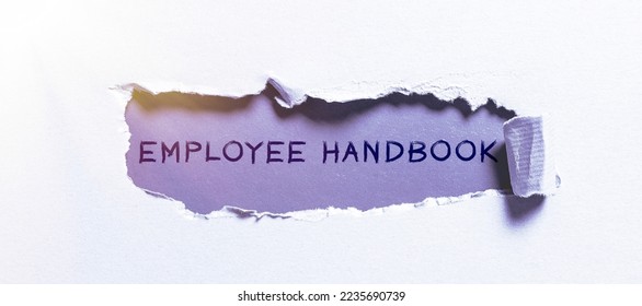 Handwriting text Employee Handbook. Conceptual photo Document Manual Regulations Rules Guidebook Policy Code - Shutterstock ID 2235690739