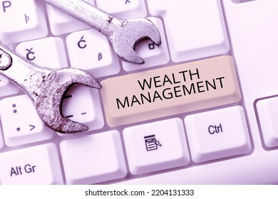 Handwriting Text Wealth ManagementSustain And Grow Long Term Prosperity Financial Care. Business Showcase Sustain And Grow Long Term Prosperity Financial Care