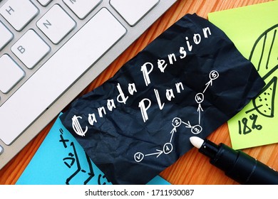 Handwriting Text Writing Canada Pension Plan.