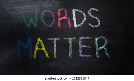 Handwriting Words Matter  On Chalkboard