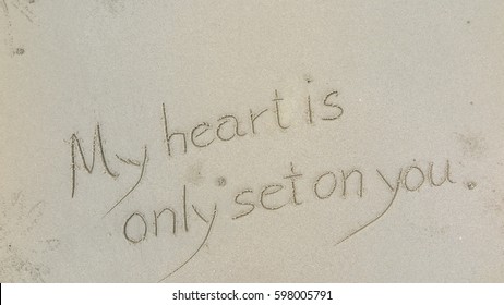 Handwriting Words My Heart Only Set Stock Photo 598005791 Shutterstock