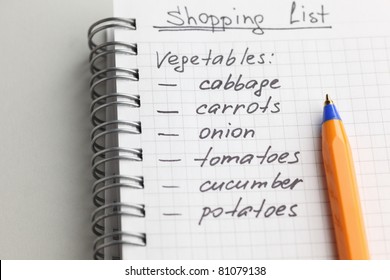 Handwritten Shopping List High Res Stock Images Shutterstock