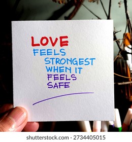 Handwritten wedding love quote expressing commitment, unity, and lifelong promise.